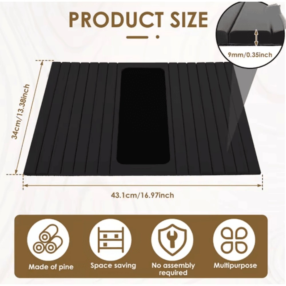 Foldable Wood Sofa Arm Tray Anti Slip Couch Arm Table 5