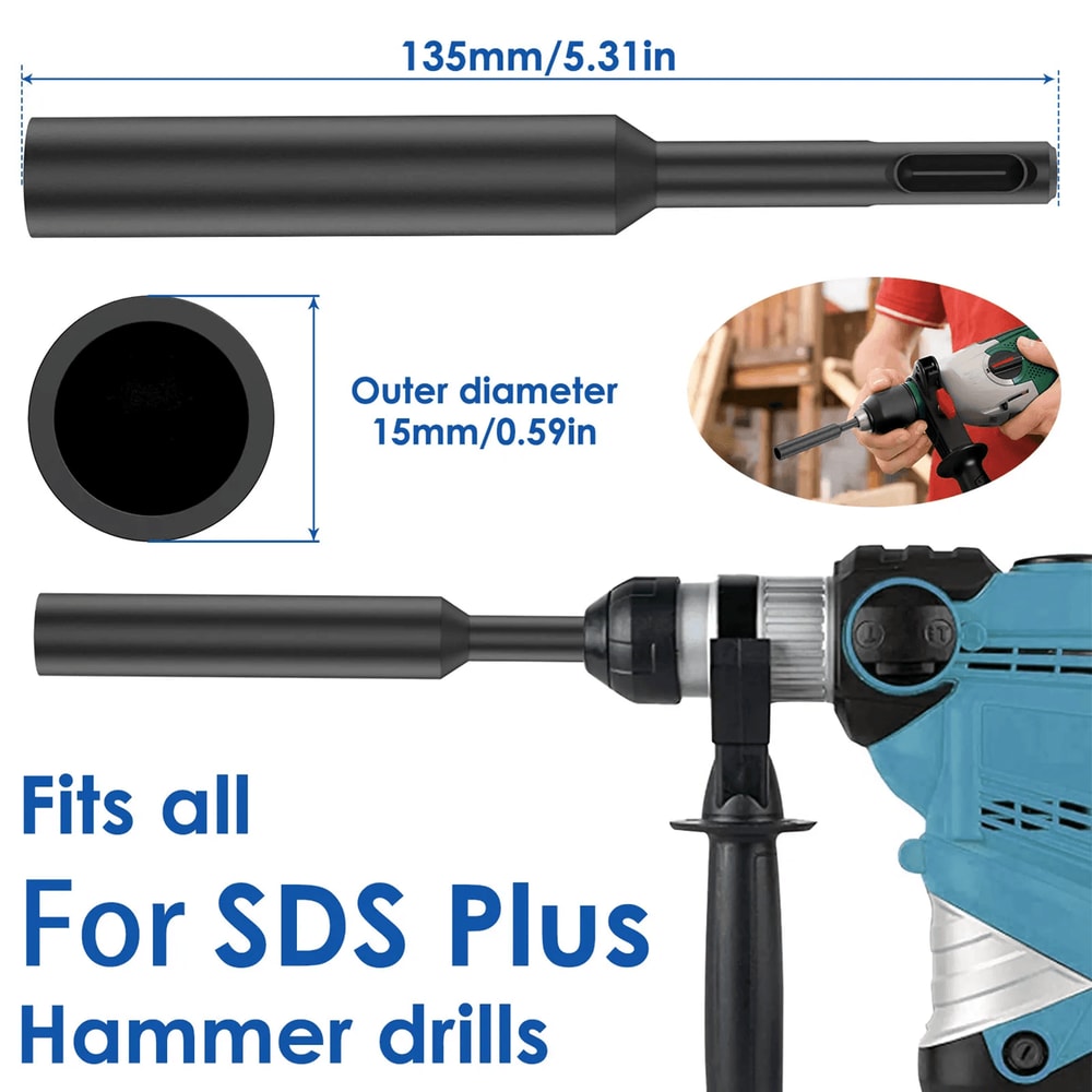 SDS Plus Ground Rod Driver Heavy Duty Steel Drill Attachment 4