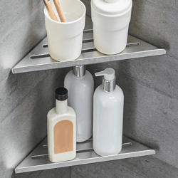 no drill stainless steel bathroom shower shelf storage rack