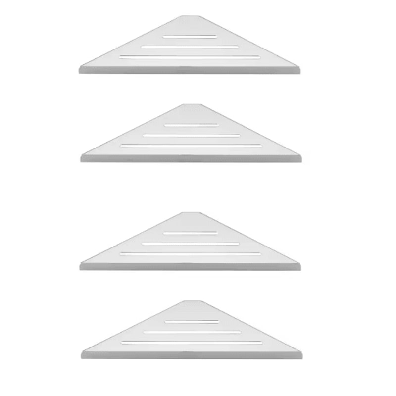 No Drill Stainless Steel Bathroom Shower Shelf Storage Rack 10