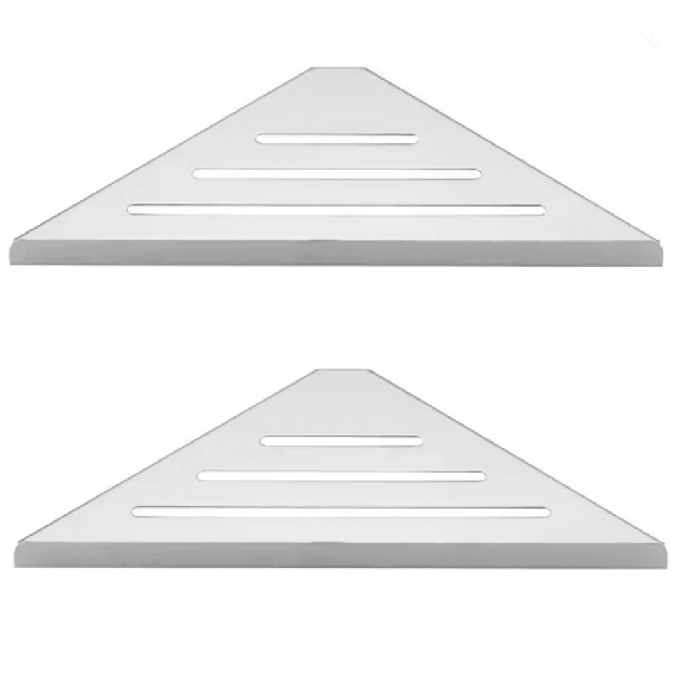 No Drill Stainless Steel Bathroom Shower Shelf Storage Rack 7