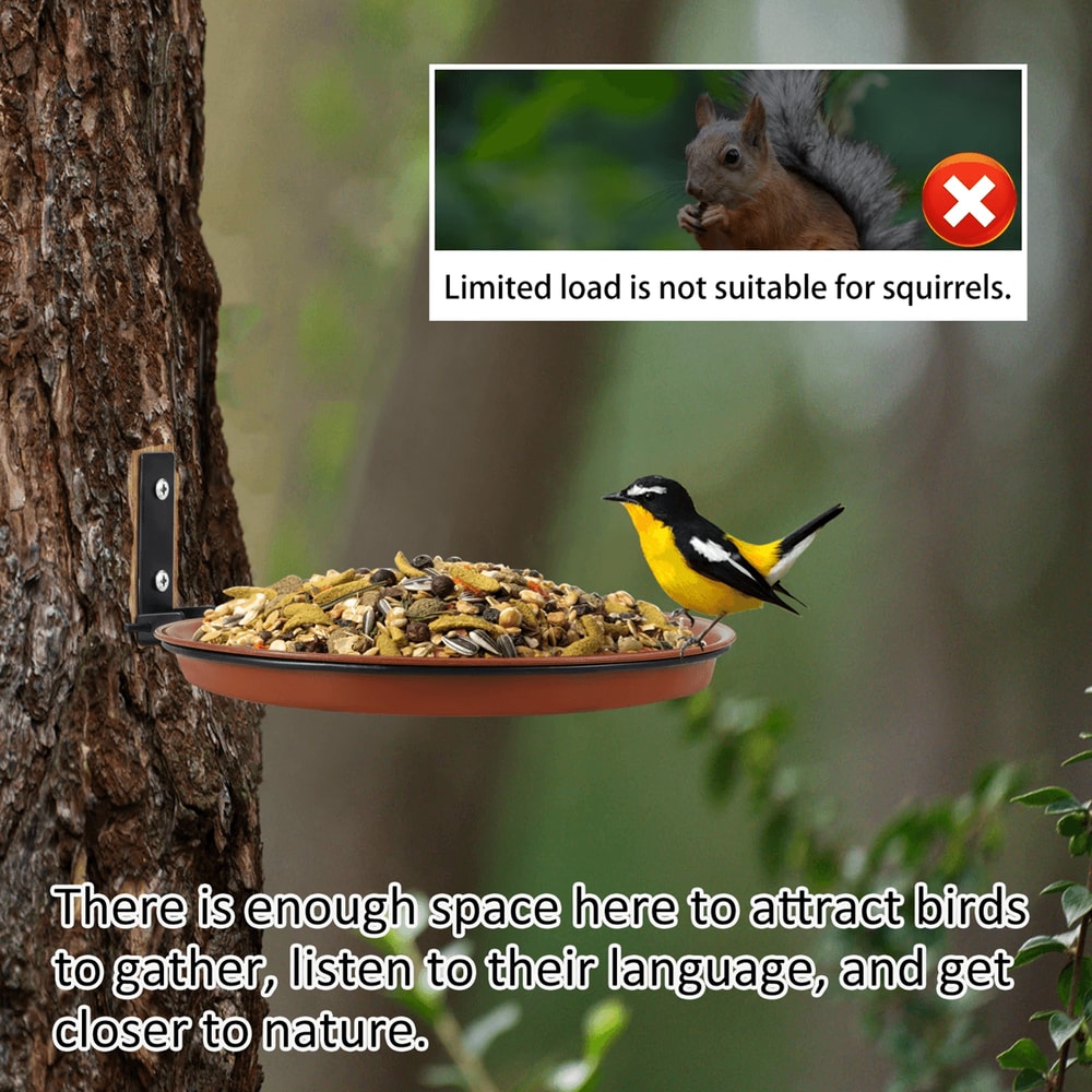 Tree Mounted Bird Feeding Trays Multifunctional Garden Feeder Set 2