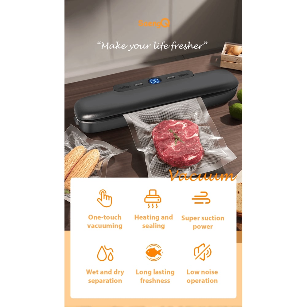 SaengQ Automatic Vacuum Sealer Food Packaging Machine For Home Use 0