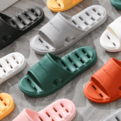 unisex non slip eva shower slippers soft quick dry bathroom slides