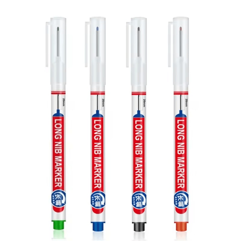 Precision Deep Hole Marker Pen Set Long Nib Waterproof Marking Tool 11