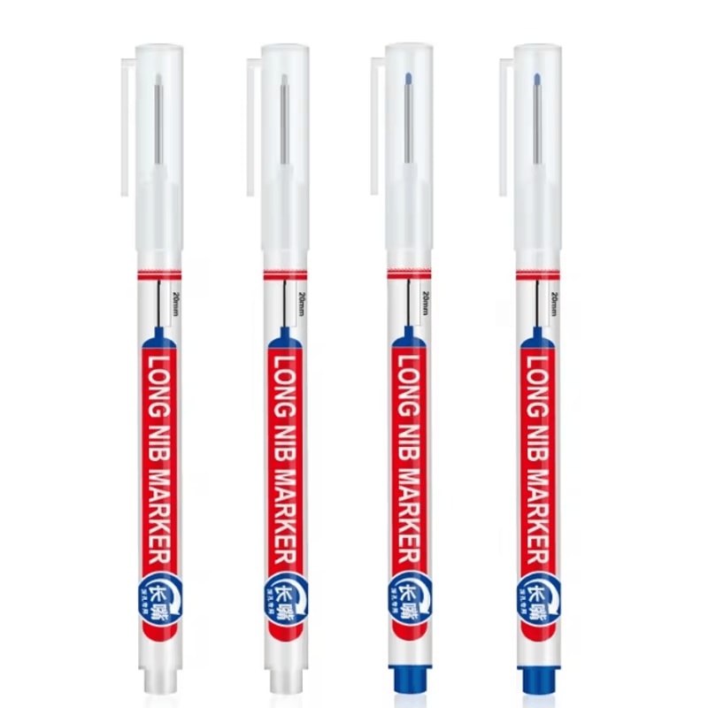 Precision Deep Hole Marker Pen Set Long Nib Waterproof Marking Tool 13