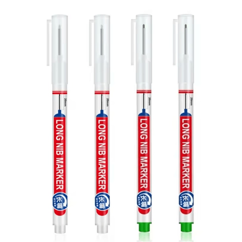 Precision Deep Hole Marker Pen Set Long Nib Waterproof Marking Tool 14