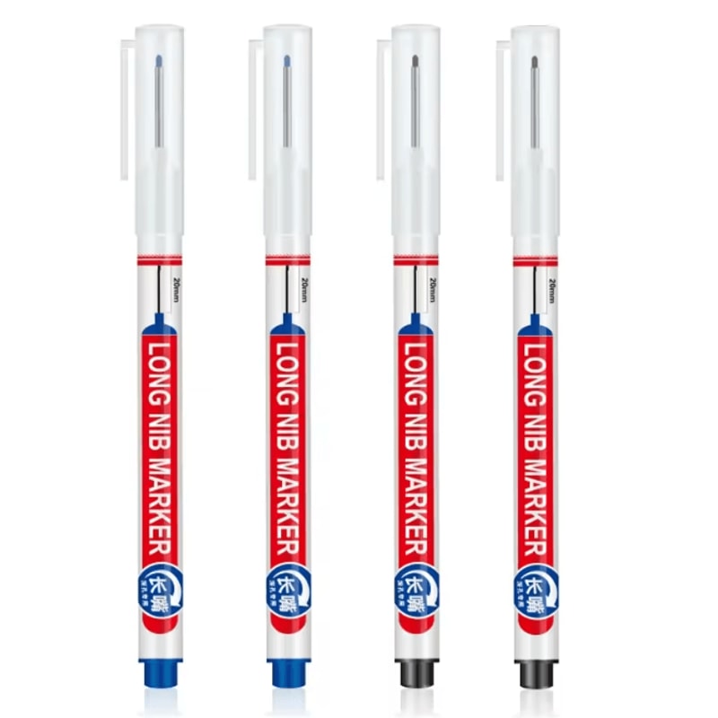 Precision Deep Hole Marker Pen Set Long Nib Waterproof Marking Tool 15
