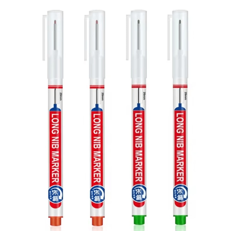 Precision Deep Hole Marker Pen Set Long Nib Waterproof Marking Tool 17