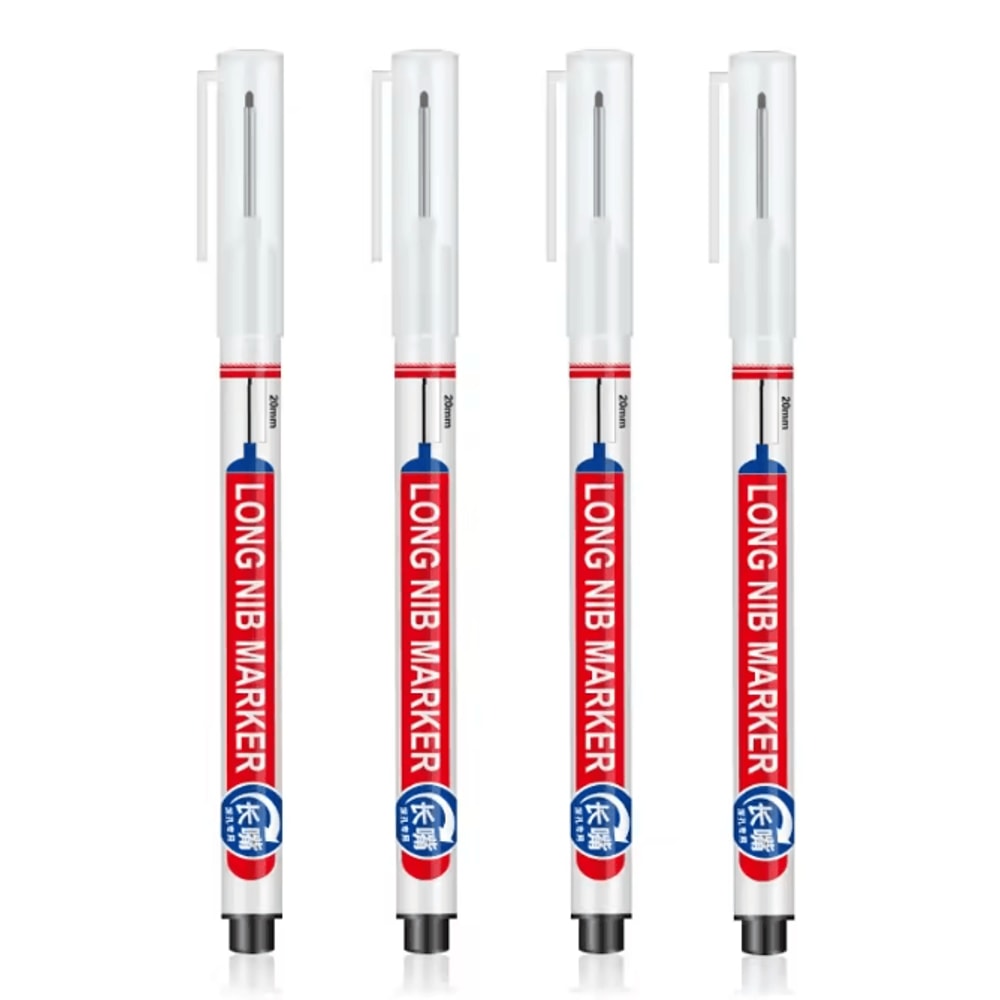 Precision Deep Hole Marker Pen Set Long Nib Waterproof Marking Tool 3