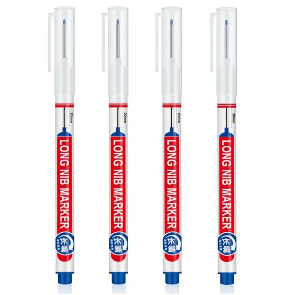 Precision Deep Hole Marker Pen Set Long Nib Waterproof Marking Tool 5