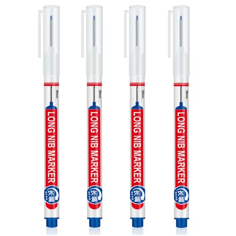 Precision Deep Hole Marker Pen Set Long Nib Waterproof Marking Tool 5