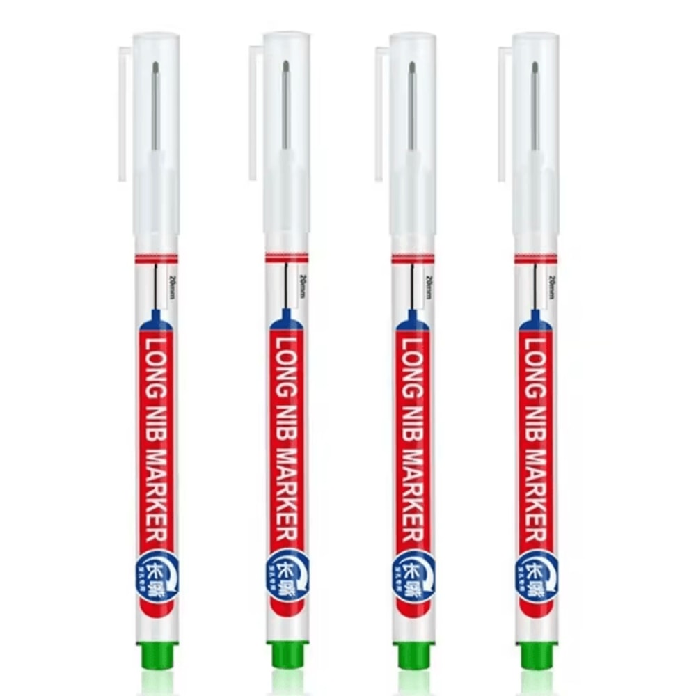 Precision Deep Hole Marker Pen Set Long Nib Waterproof Marking Tool 7