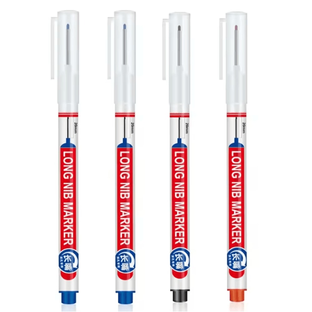 Precision Deep Hole Marker Pen Set Long Nib Waterproof Marking Tool 22