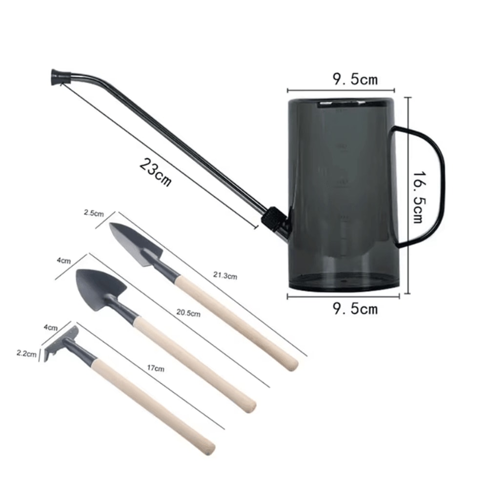 Long Spout Watering Can With Gardening Shovel Set Indoor Outdoor Plant Care 3