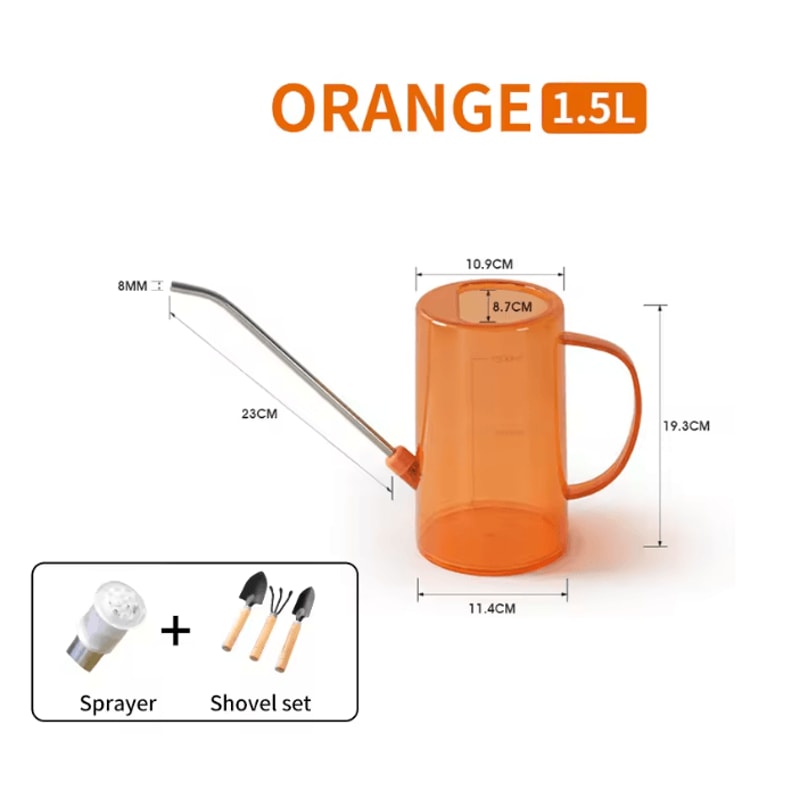Long Spout Watering Can With Gardening Shovel Set Indoor Outdoor Plant Care 5