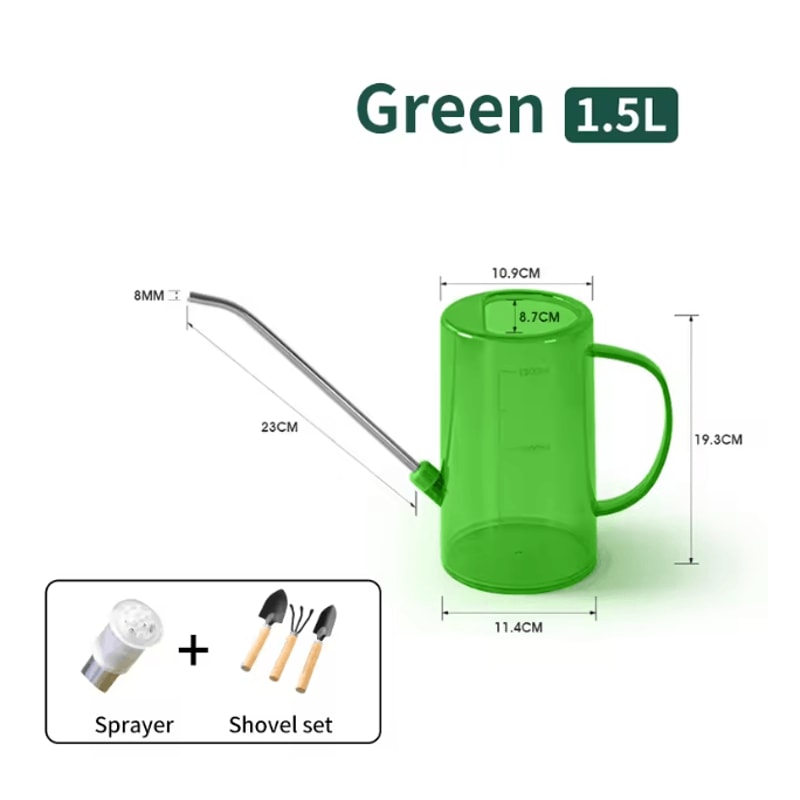 Long Spout Watering Can With Gardening Shovel Set Indoor Outdoor Plant Care 13