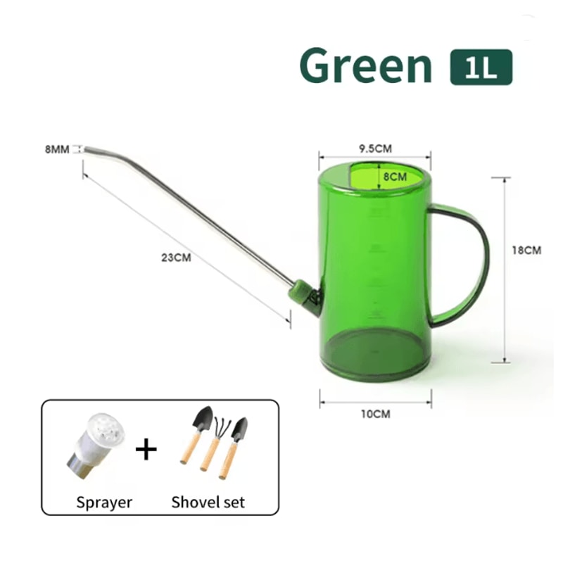 Long Spout Watering Can With Gardening Shovel Set Indoor Outdoor Plant Care 14
