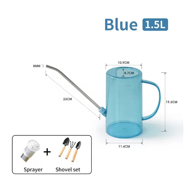Long Spout Watering Can With Gardening Shovel Set Indoor Outdoor Plant Care 15