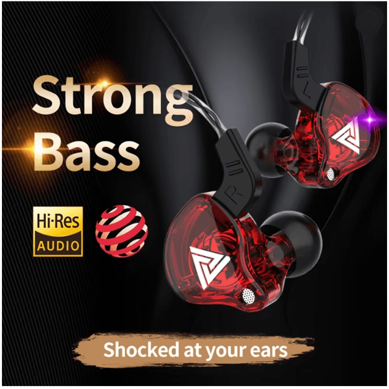 QKZ AK6 Wired Earphones HiFi Bass In Ear Headphones With Mic 1