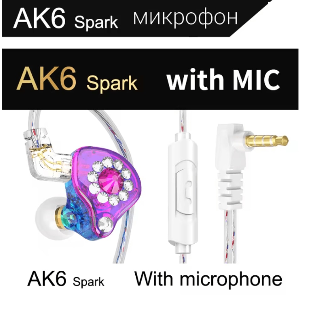 QKZ AK6 Wired Earphones HiFi Bass In Ear Headphones With Mic 10