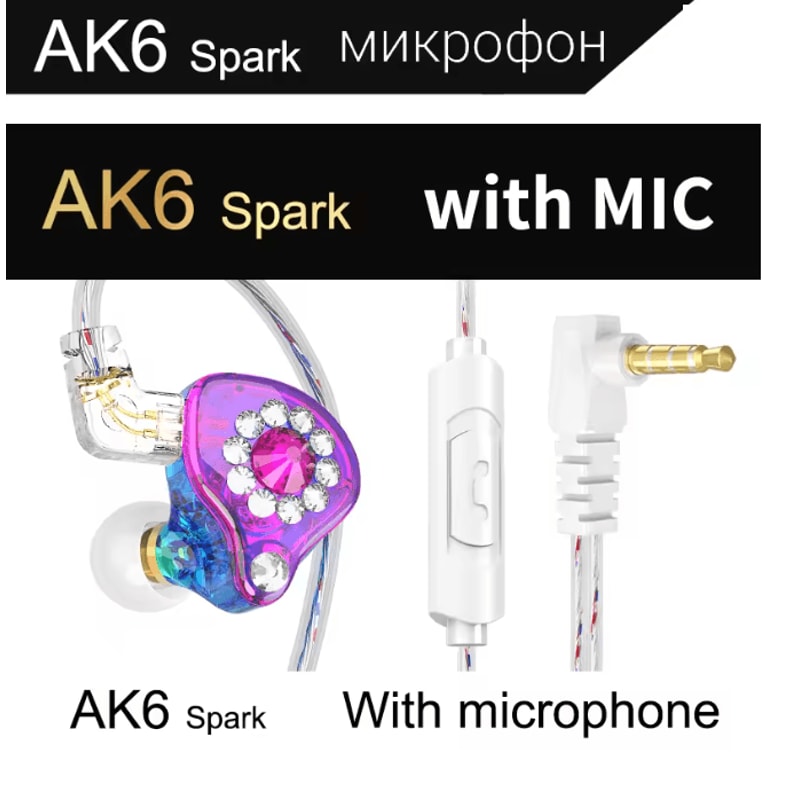 QKZ AK6 Wired Earphones HiFi Bass In Ear Headphones With Mic 10