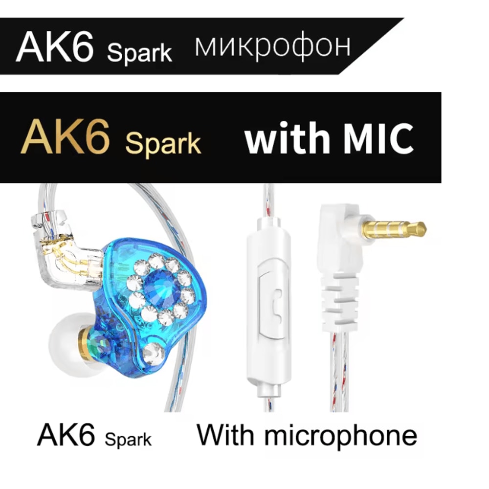 QKZ AK6 Wired Earphones HiFi Bass In Ear Headphones With Mic 11