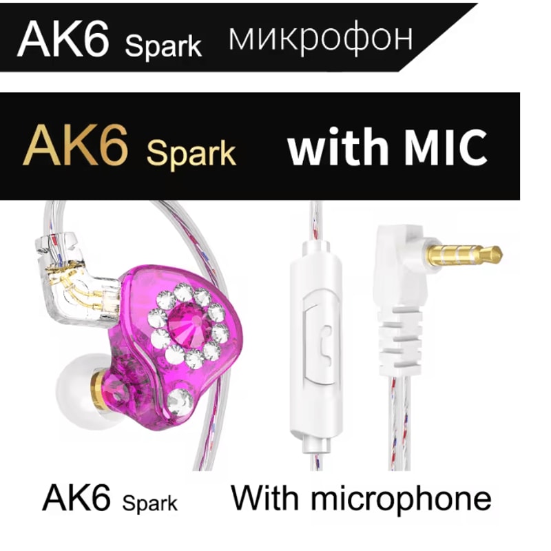 QKZ AK6 Wired Earphones HiFi Bass In Ear Headphones With Mic 12