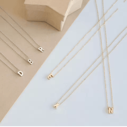 personalized initial necklace minimal letter pendant choker for women