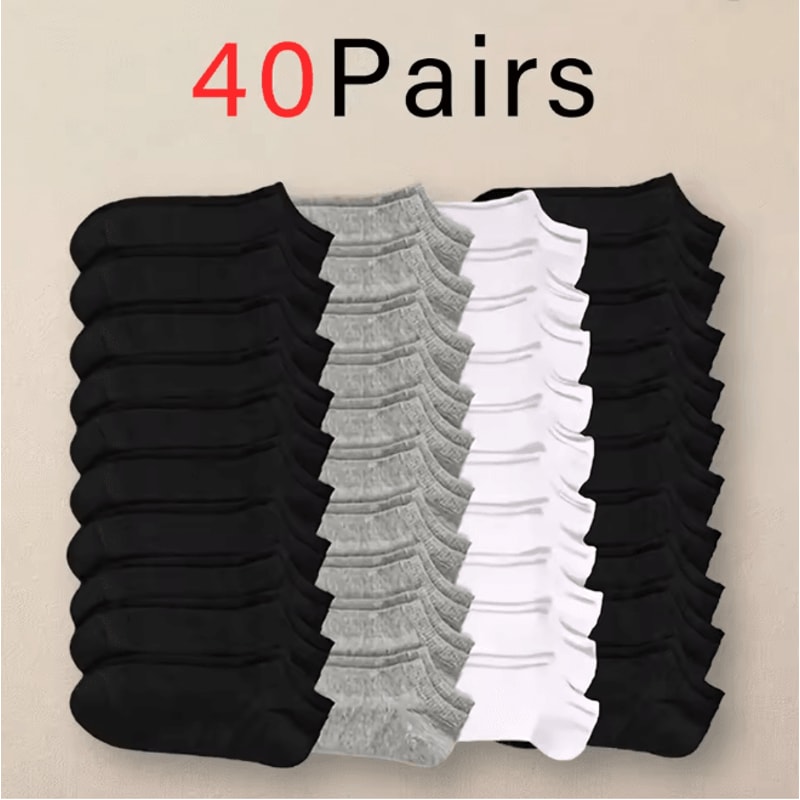 Mens Low Cut Boat Socks Breathable Ankle Socks For Business And Sport 5