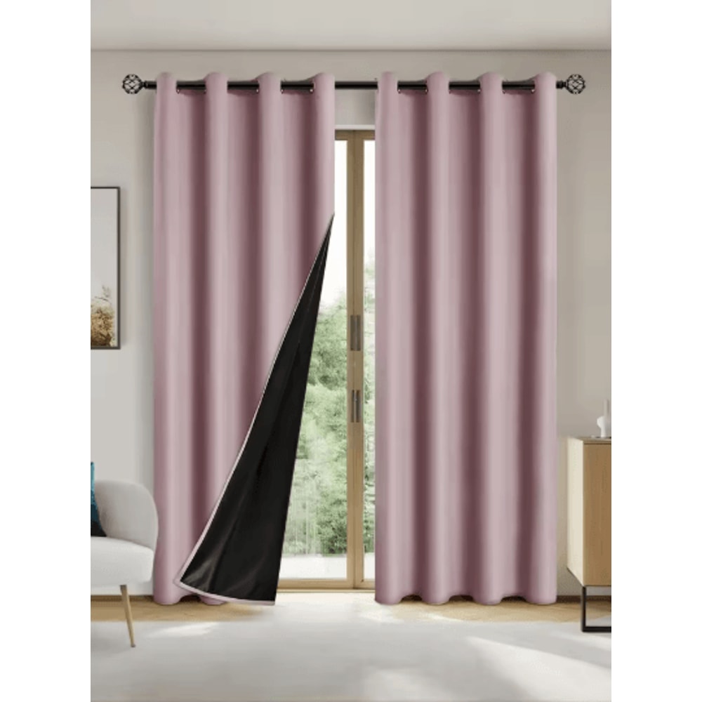 Full Blackout Curtains Solid Color Sun Blocking Drapes For Bedroom And Living Room 2