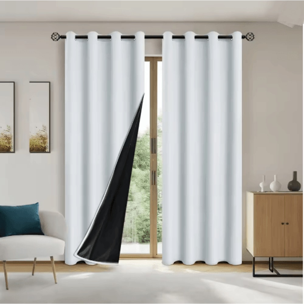 Full Blackout Curtains Solid Color Sun Blocking Drapes For Bedroom And Living Room 7