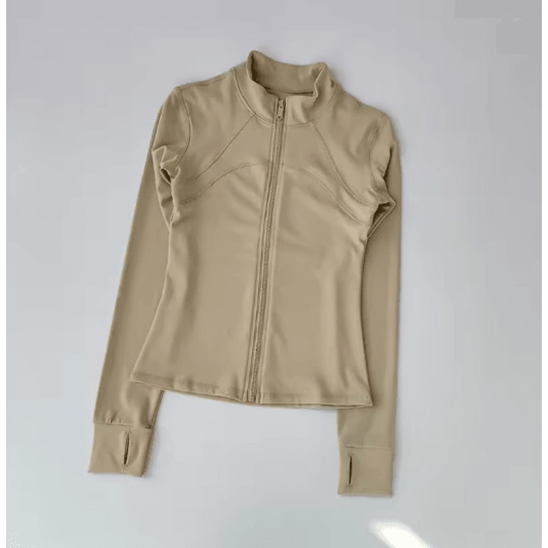 Womens Quick Dry Yoga Jacket Slim Fit Zip Up Fitness Top 16