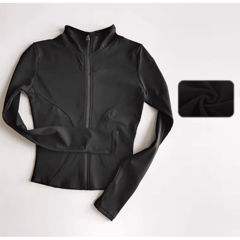 Womens Quick Dry Yoga Jacket Slim Fit Zip Up Fitness Top 17