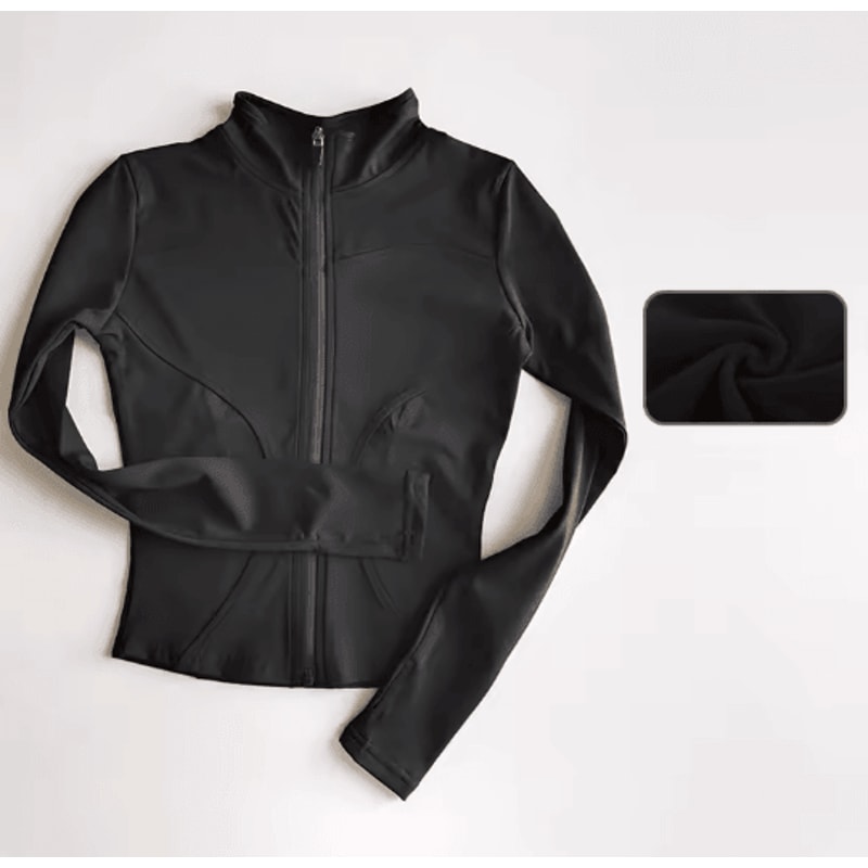 Womens Quick Dry Yoga Jacket Slim Fit Zip Up Fitness Top 17