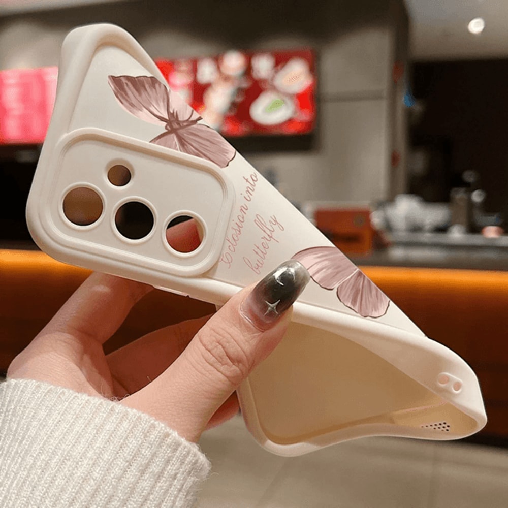 Gold Butterfly TPU Phone Case For Samsung Galaxy Soft Protective Cover 1