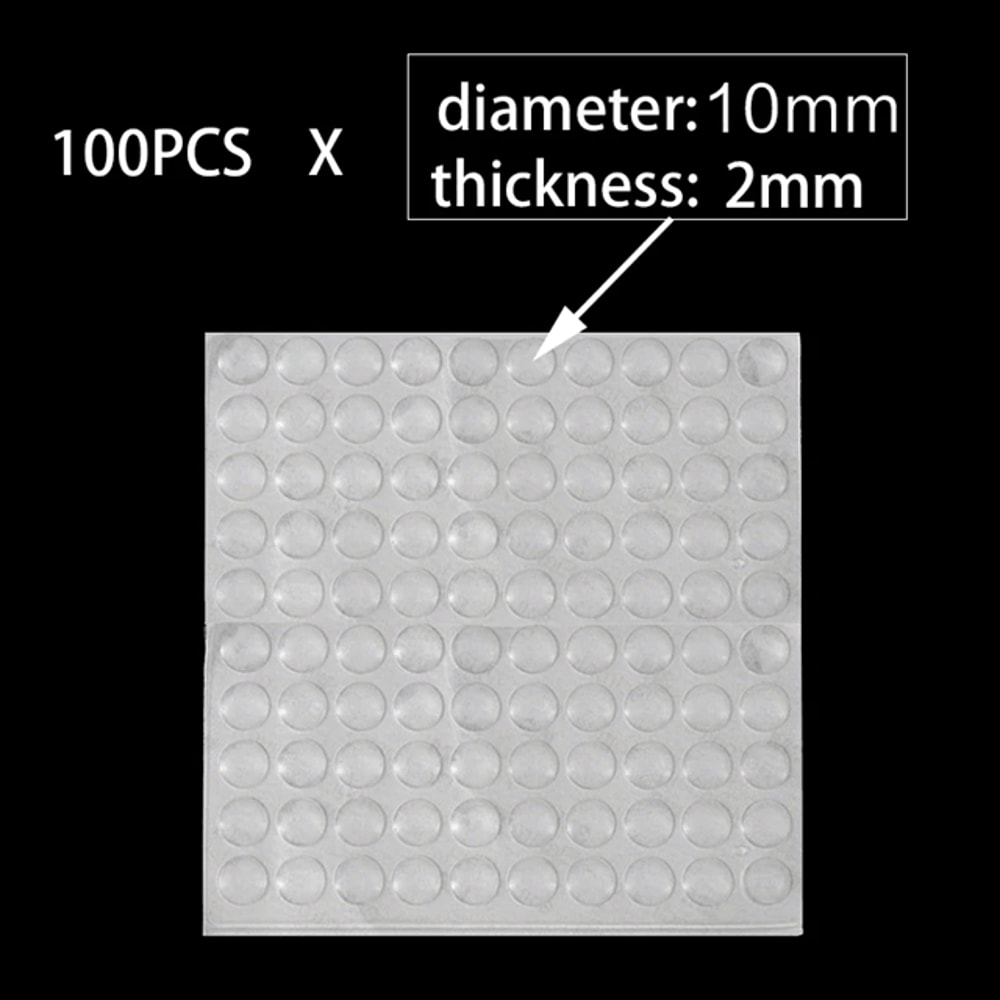Clear Silicone Bumper Pads Self Adhesive Furniture And Wall Protectors 100 Pack 6