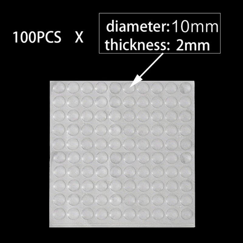Clear Silicone Bumper Pads Self Adhesive Furniture And Wall Protectors 100 Pack 6
