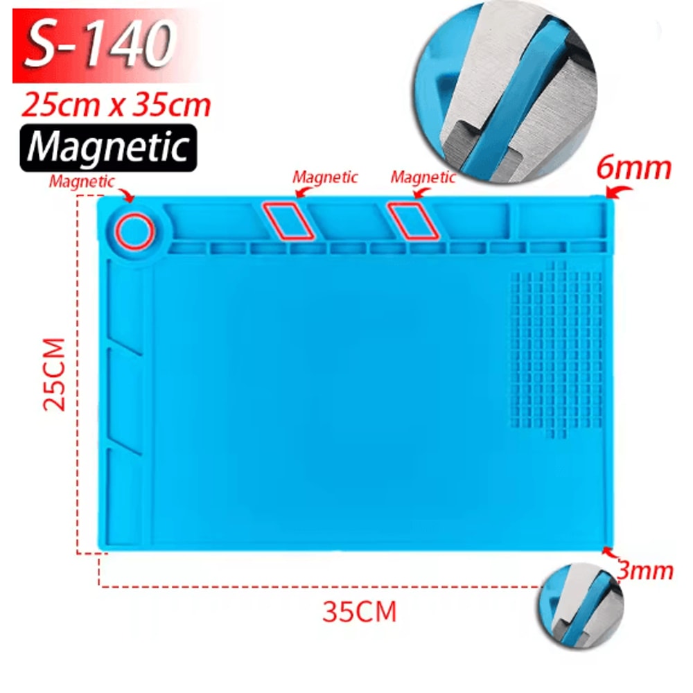 ProGuard Silicone Soldering Mat Heat Resistant Anti Static Magnetic Repair Mat 6