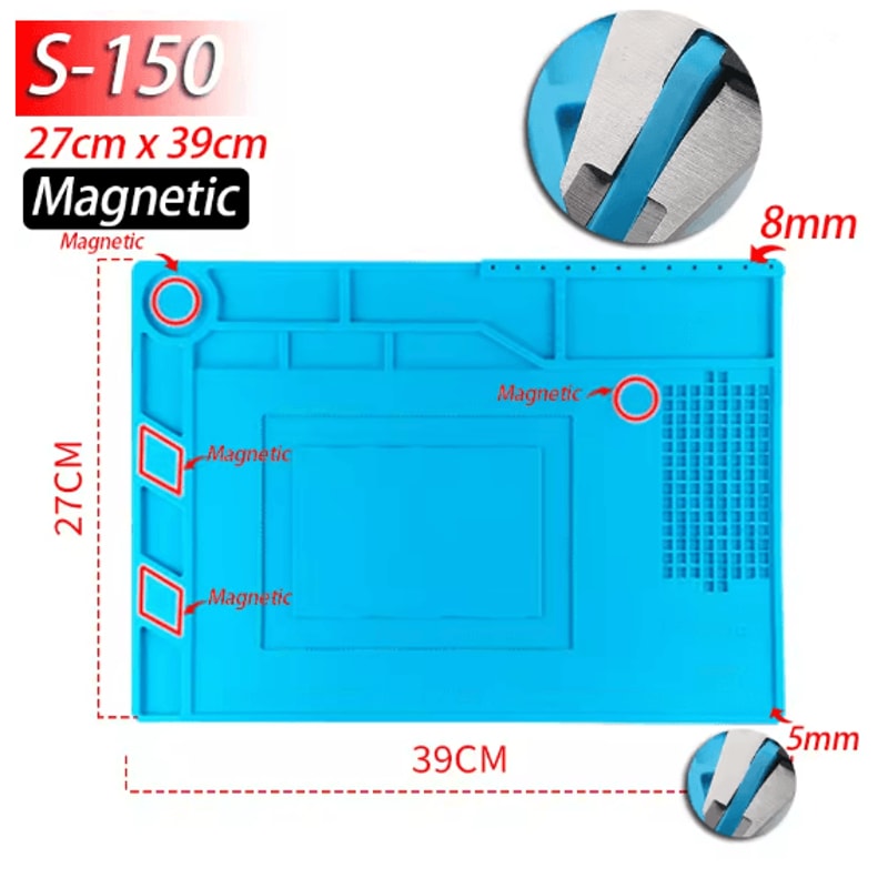ProGuard Silicone Soldering Mat Heat Resistant Anti Static Magnetic Repair Mat 7