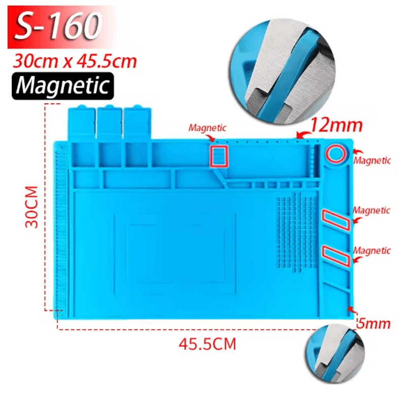 ProGuard Silicone Soldering Mat Heat Resistant Anti Static Magnetic Repair Mat 8
