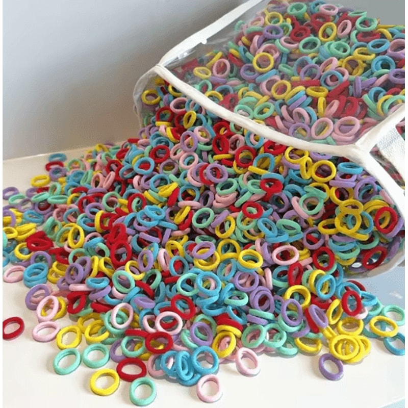 ColorPop Soft Nylon Hair Ties Elastic Ponytail Bands For Kids And Girls 10