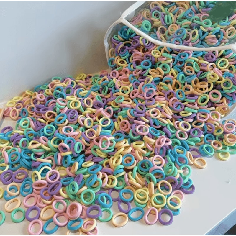 ColorPop Soft Nylon Hair Ties Elastic Ponytail Bands For Kids And Girls 3