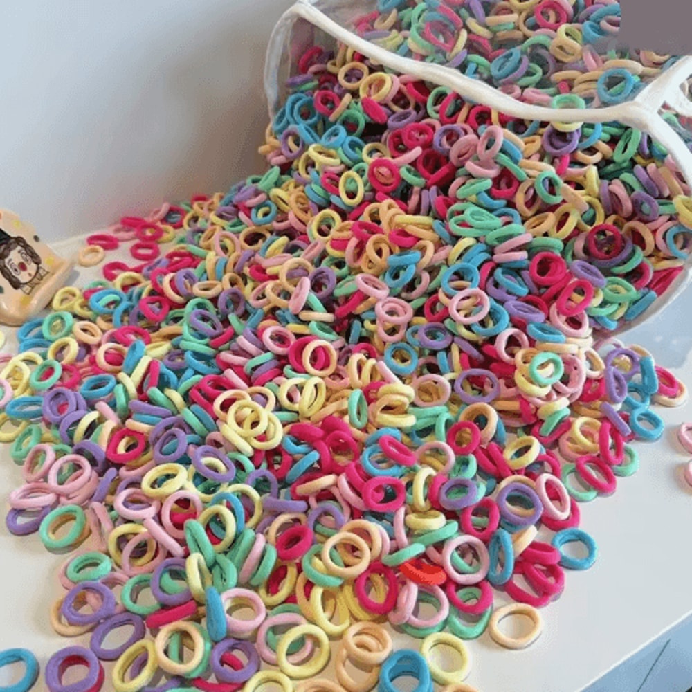 ColorPop Soft Nylon Hair Ties Elastic Ponytail Bands For Kids And Girls 5