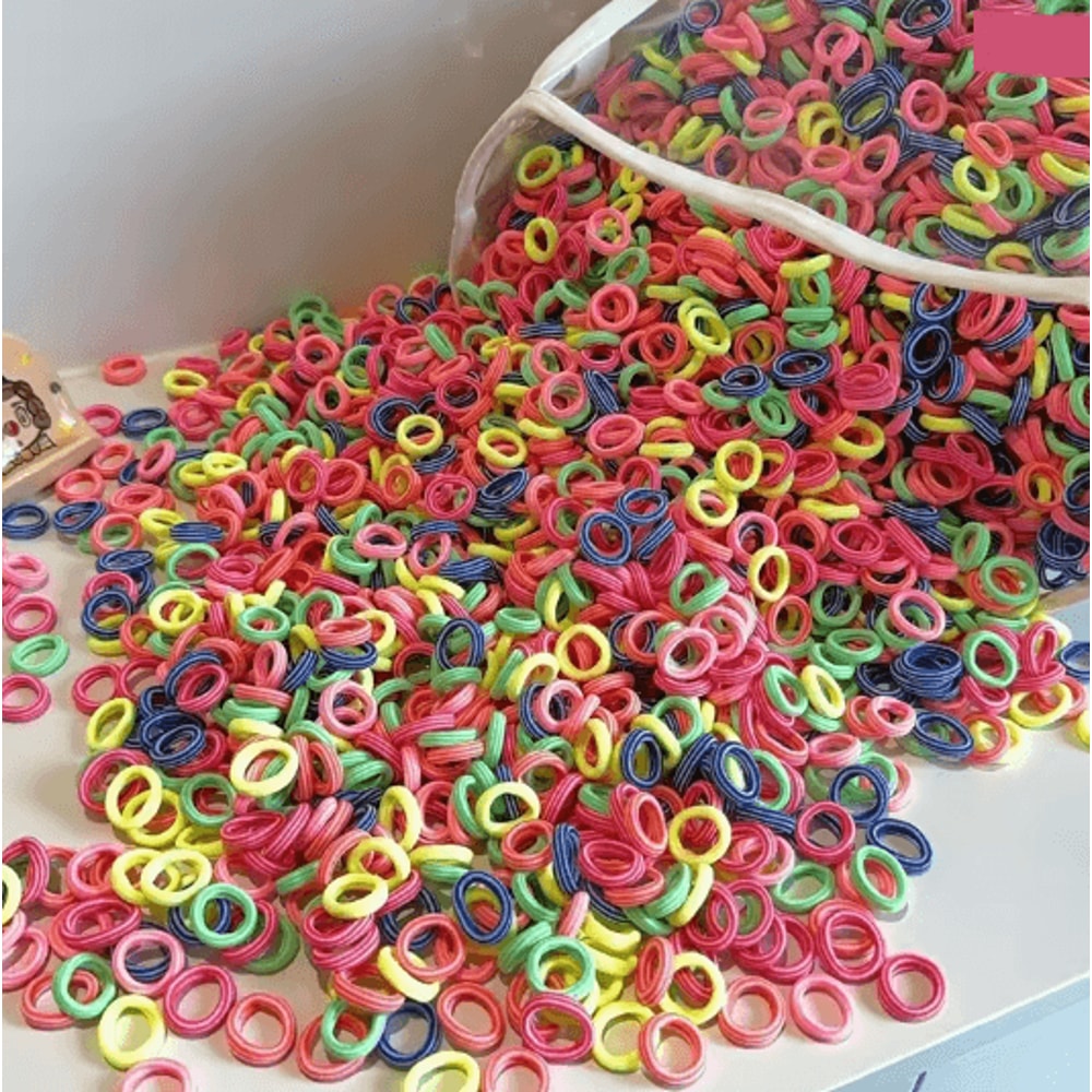 ColorPop Soft Nylon Hair Ties Elastic Ponytail Bands For Kids And Girls 7