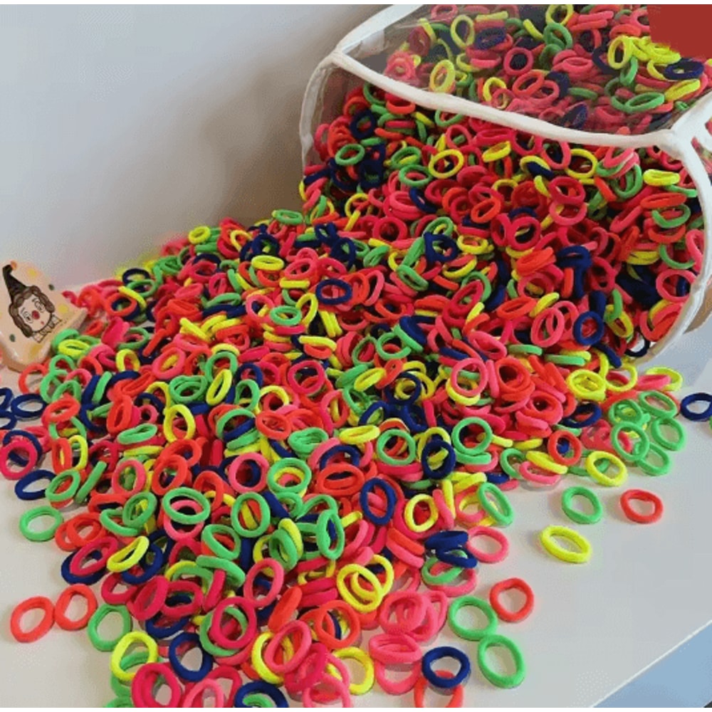 ColorPop Soft Nylon Hair Ties Elastic Ponytail Bands For Kids And Girls 8