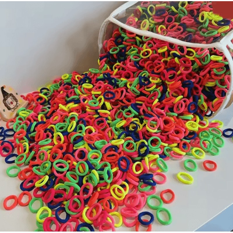 ColorPop Soft Nylon Hair Ties Elastic Ponytail Bands For Kids And Girls 8