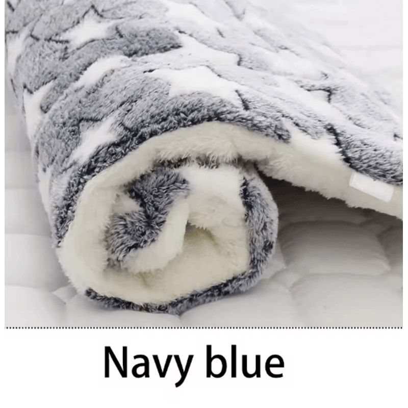 CozyPaws Flannel Pet Sleeping Mat Warm Dog Bed And Cat Cushion 2