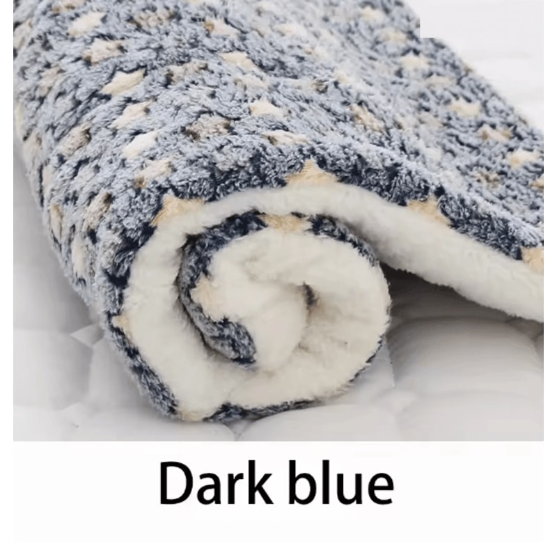 CozyPaws Flannel Pet Sleeping Mat Warm Dog Bed And Cat Cushion 3