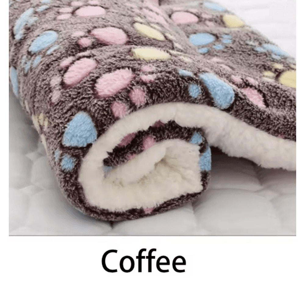 CozyPaws Flannel Pet Sleeping Mat Warm Dog Bed And Cat Cushion 4